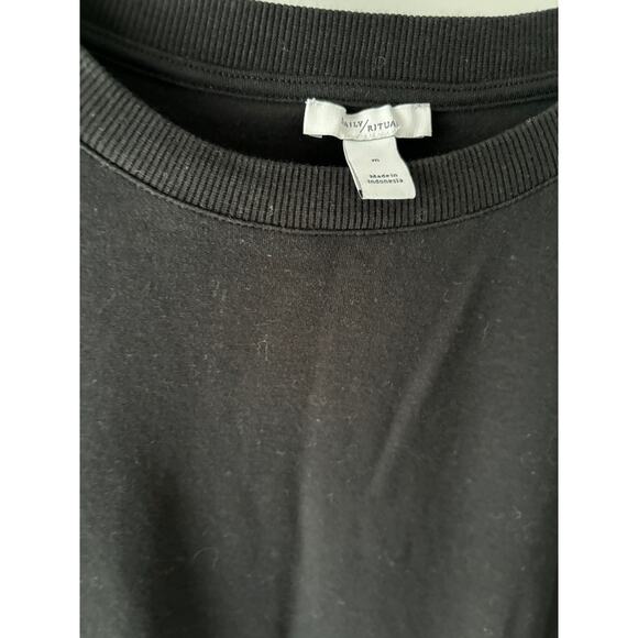 Daily Ritual Pima Cotton and Modal Dress Black with Pockets Size Medium EUC - Picture 5 of 5